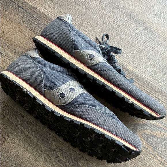 Saucony Jazz Men's Gray Canvas Sneakers 13 - Picture 4 of 9